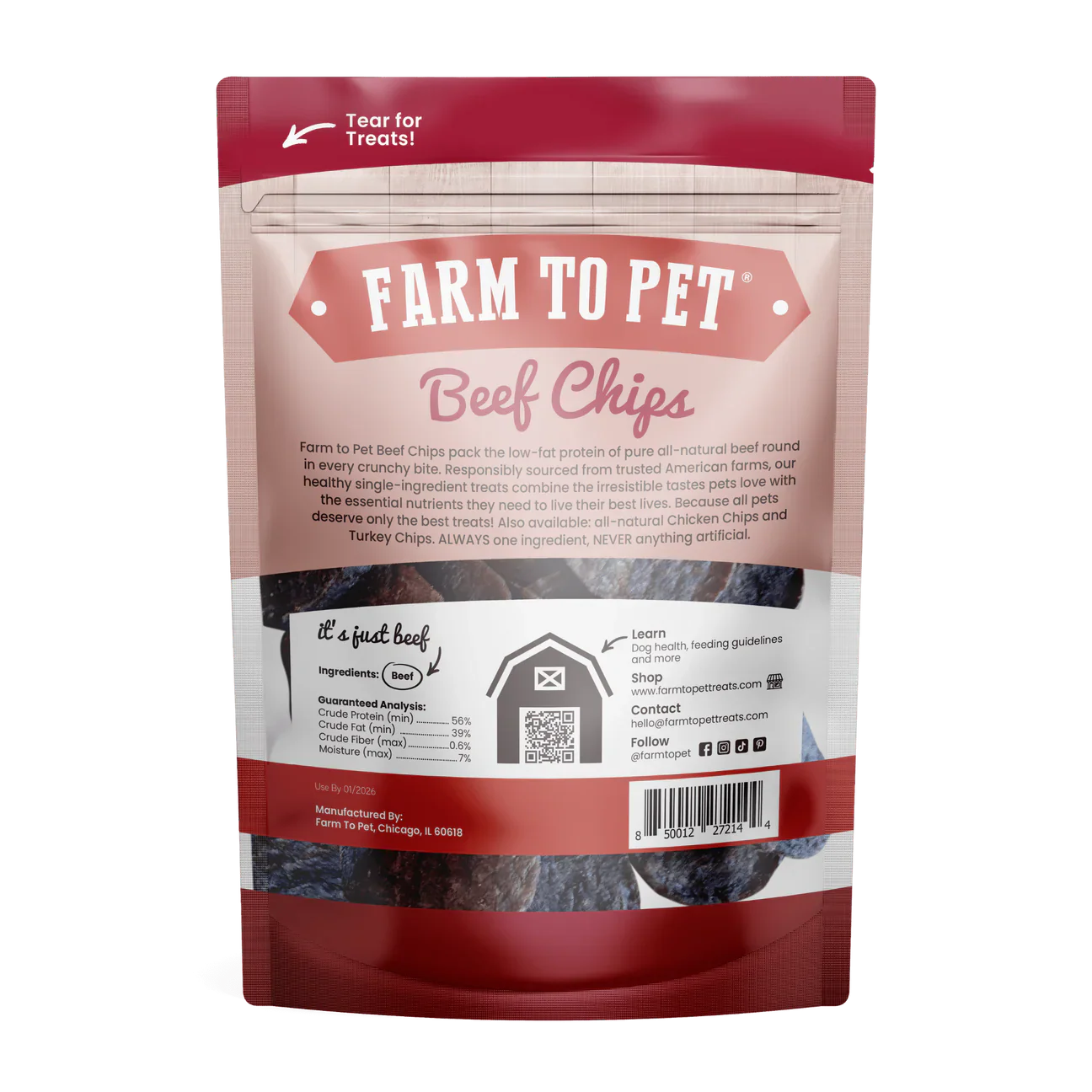 Farm To Pet Beef Chips