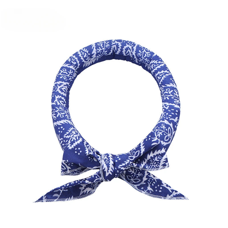 Pet Cooling Ice Scarf Cool Ice Towel Heatstroke Dogs Cats Ice Collar Adjustable Cat Collar Bib prevent heat stroke Dog Supplies daidaidog Store