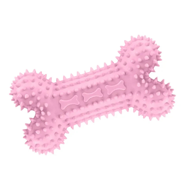 Dog Chew Toys for Cleaning Teeth Pink Soft Rubber Bone Funny Ball Interactive Donut Treat Set for Small Medium Dogs Pet Gifts Shop1103191158 Store