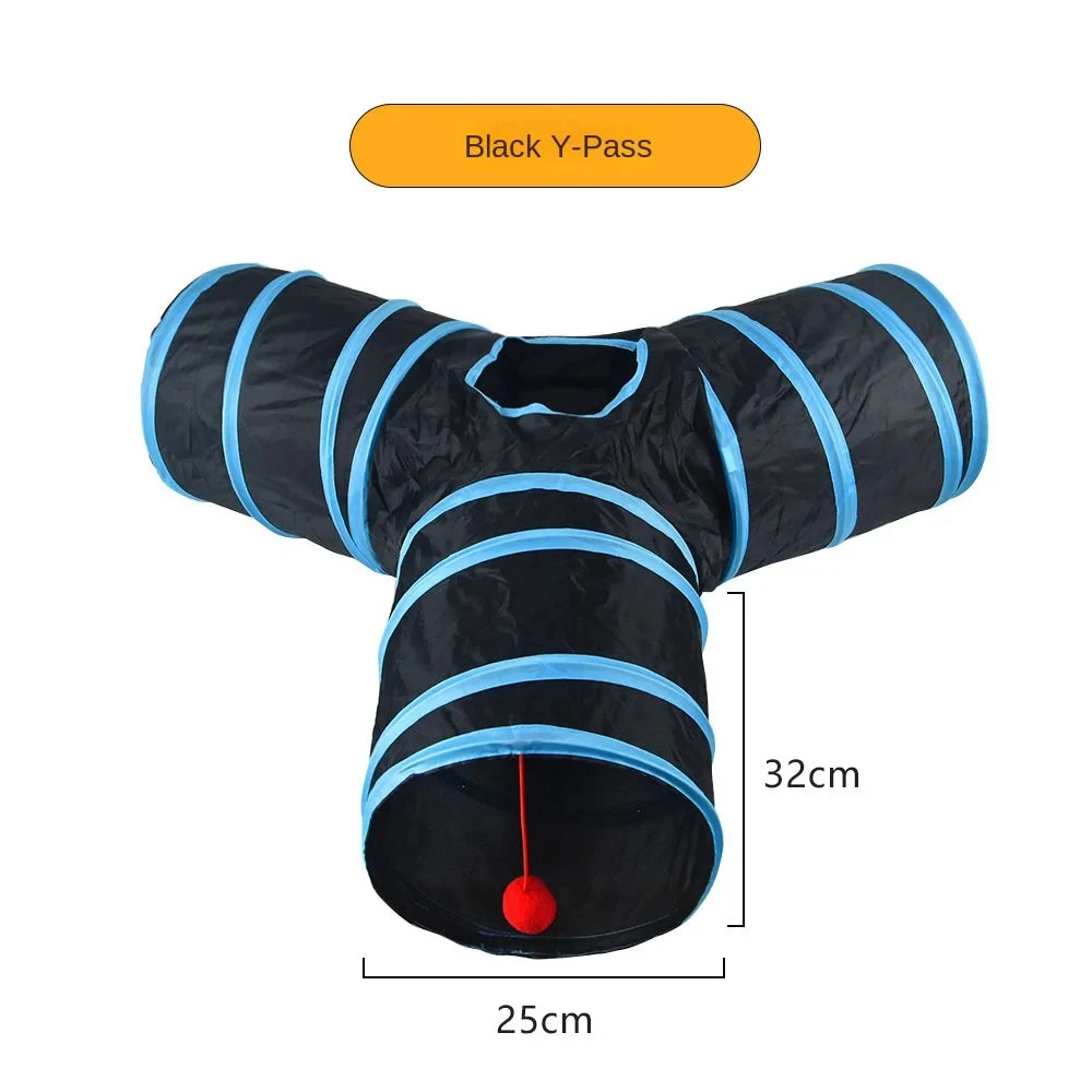 Cat Tunnel Foldable Pet Supplies Cat S T Y Pass Play Tunnel Cat Toy Breathable Drill Barrel for Indoor loud paper Tina Home Life Store