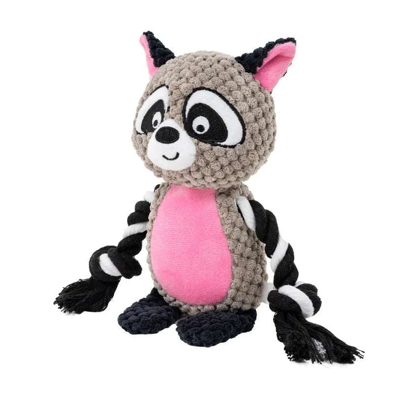 Stuffed Raw Small Joint Dog Plush Chew Toy Indestructible Bite Resistant Sound Puppy Squeaker Dogs Rattle For Pet Toys Supplies YUANTENG Crafts Factory Store