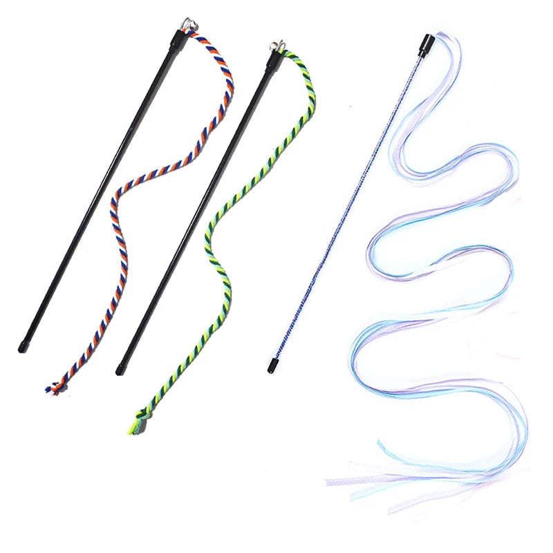 Cat Toy Interactive Teasing Rod with Rope for Cats to Chew and Chase Kitten Teaser Toy Pet Cats Wand Toys Stick Toy TAOZI Dropshipping Service Store