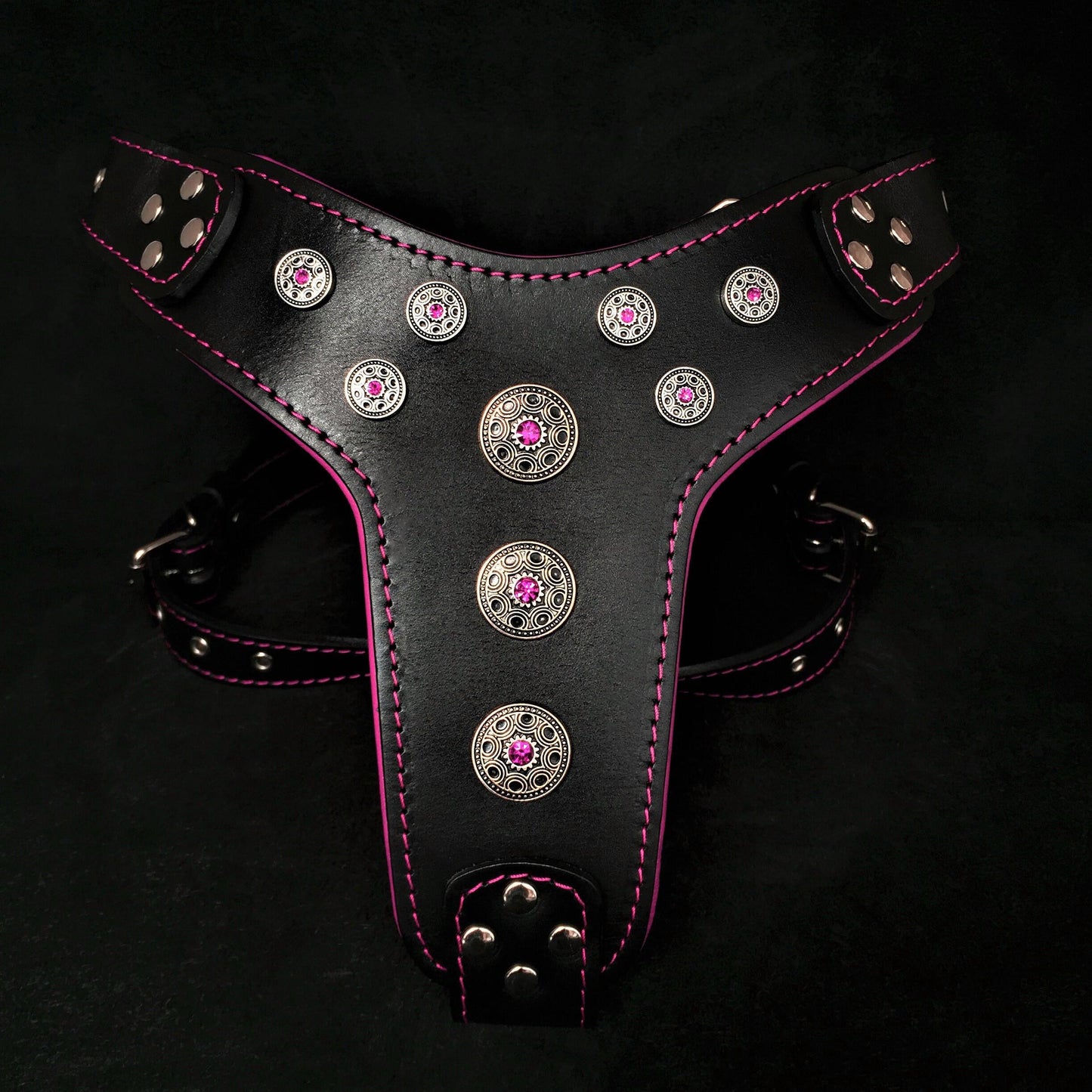 Bijou Harness Black & Pink for Big Dogs