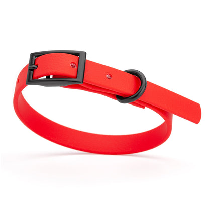 Dogline Biothane Waterproof Dog Collar with Black Hardware - Size XS (9 to 12 inches)