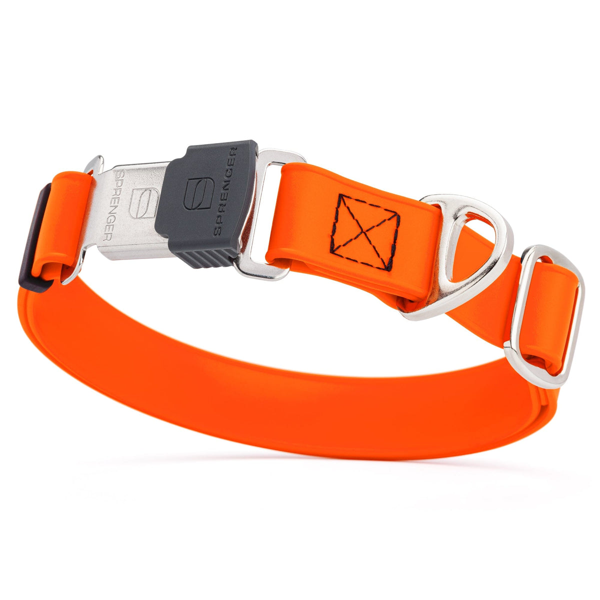 Sprenger BioThane Waterproof Dog Collar with Stainless Steel ClicLock Quick Release Buckle