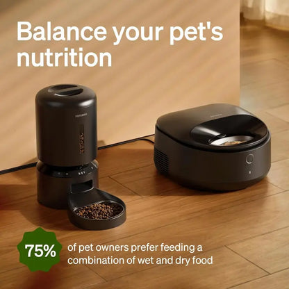 Automatic Cat Feeder Wet Food with 2024 V1 Version Stainless Steel Bowl, Refrigerated 3 Fresh Meals for 3 Days, App-Controlled Pet Food Dispenser, Easy to Clean