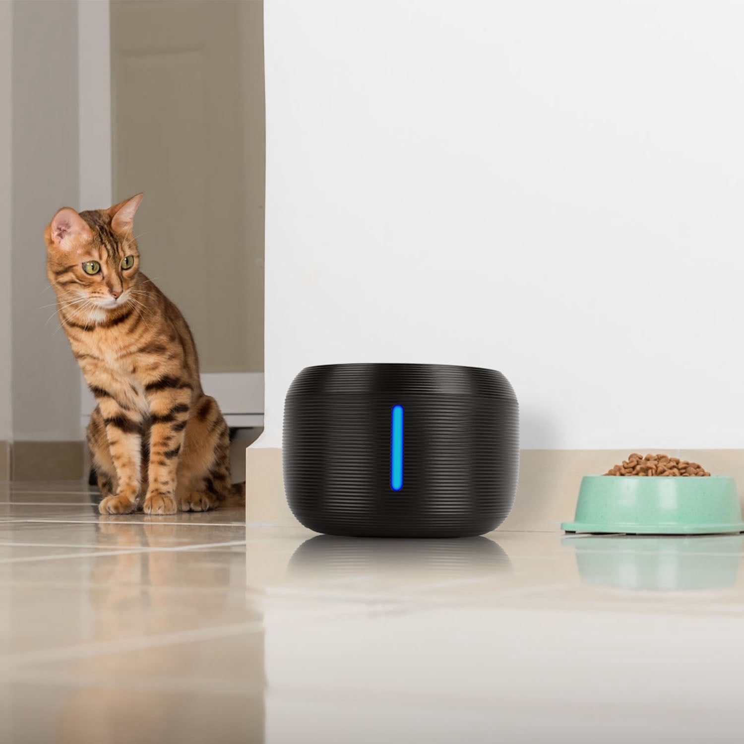 Smart Pet Water Fountain 2.5L with LED Light and Replaceable Filters