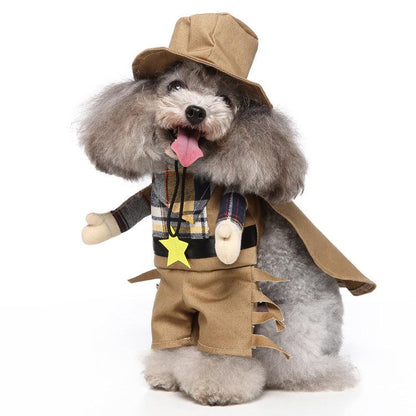 Funny Cosplay Pet Costume Set: Cute Cartoon Dog Outfit For Halloween And Christmas Dress-Up Dog Hugs Cat
