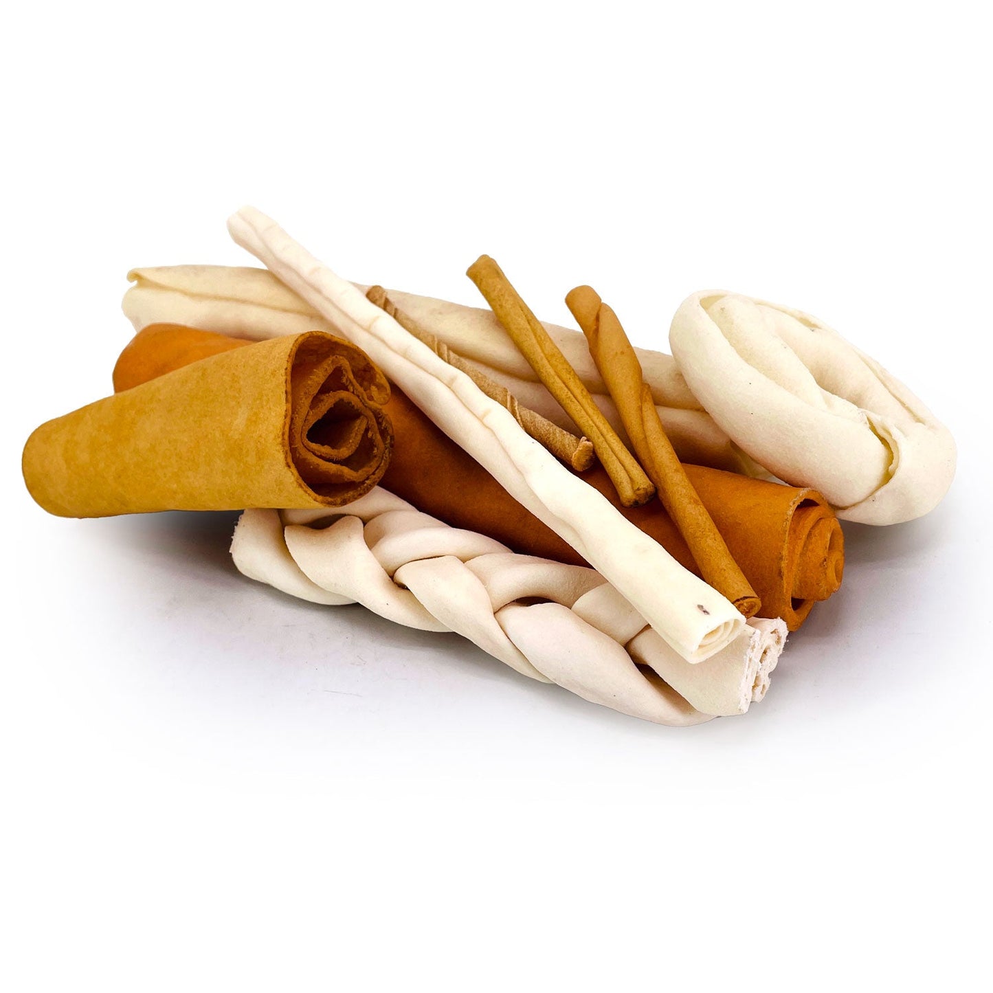 ValueBull USA Rawhide, Varied Mix of Fun Shapes for Dogs, 2 Pound