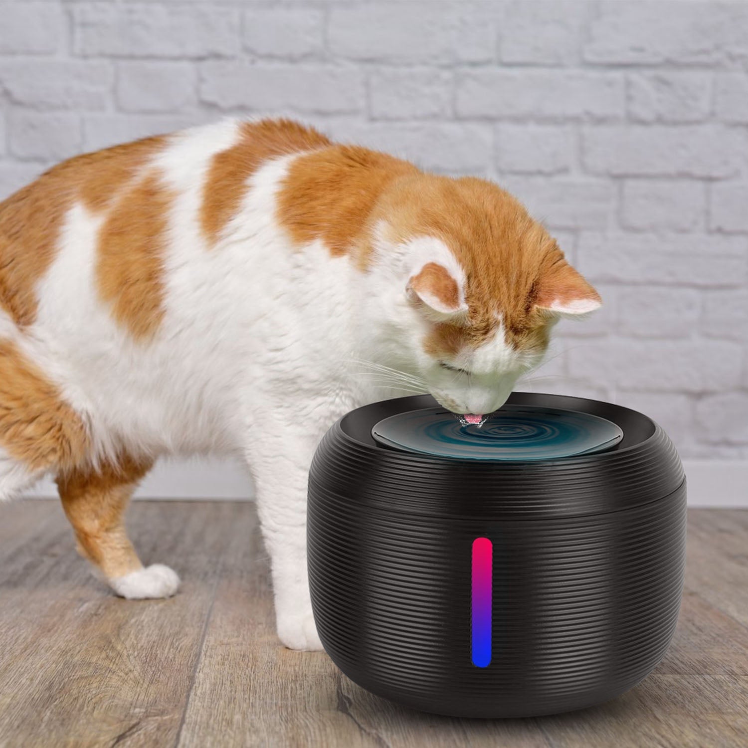 Smart Pet Water Fountain 2.5L with LED Light and Replaceable Filters