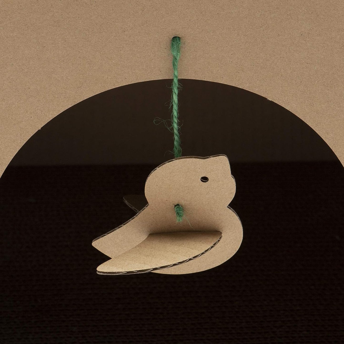 Pet Furniture for Cats and Kittens - Gingerbread House Corrugated Cat Scratcher Hideout with Catnip, Cardboard (Brown), One Size