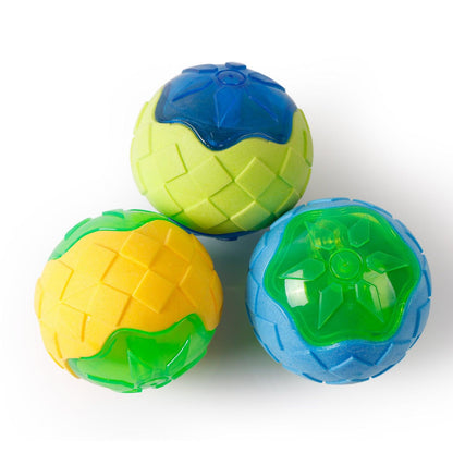 Glowing Audible Dog Toy Ball - Floatable, Teeth-Grinding Pet Toy Dog Hugs Cat
