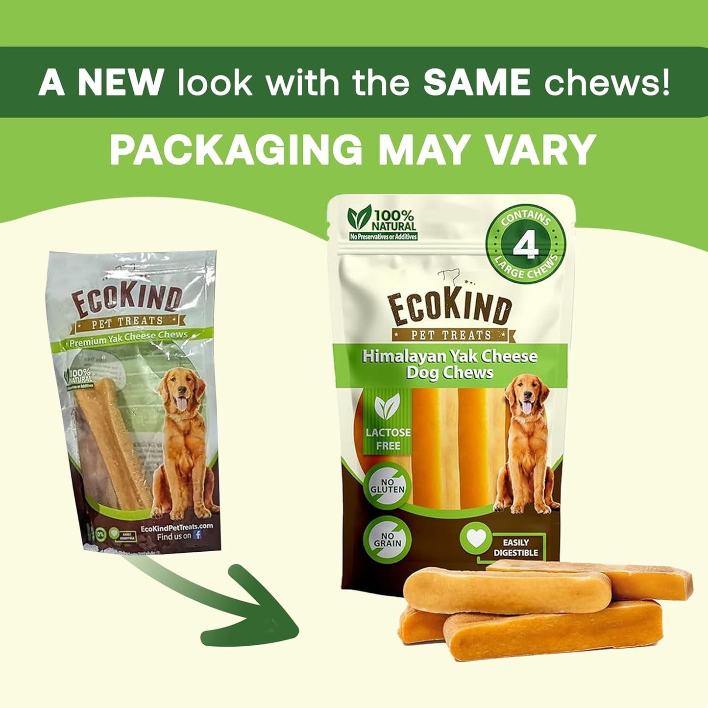 Gold Yak Chews for Medium Dogs