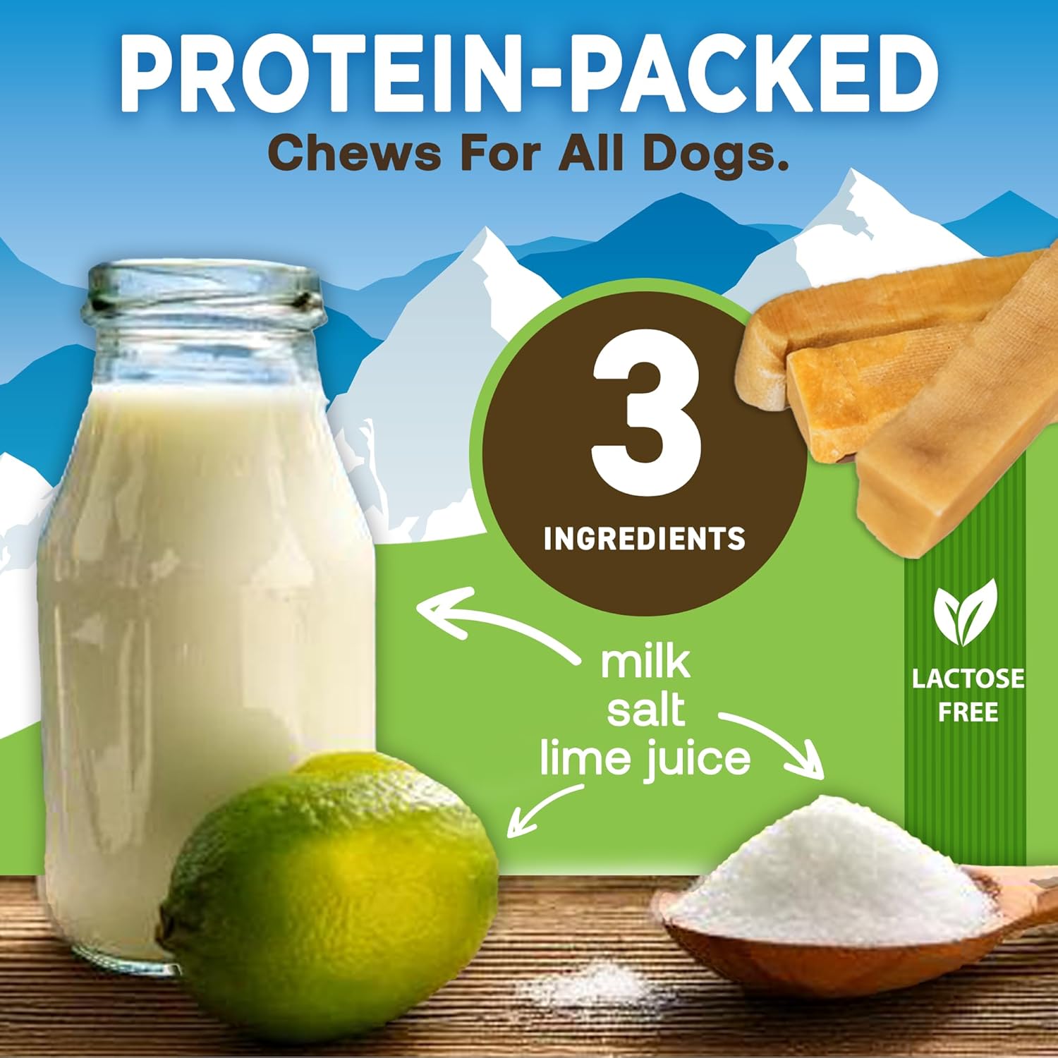 Gold Yak Chews for Medium Dogs