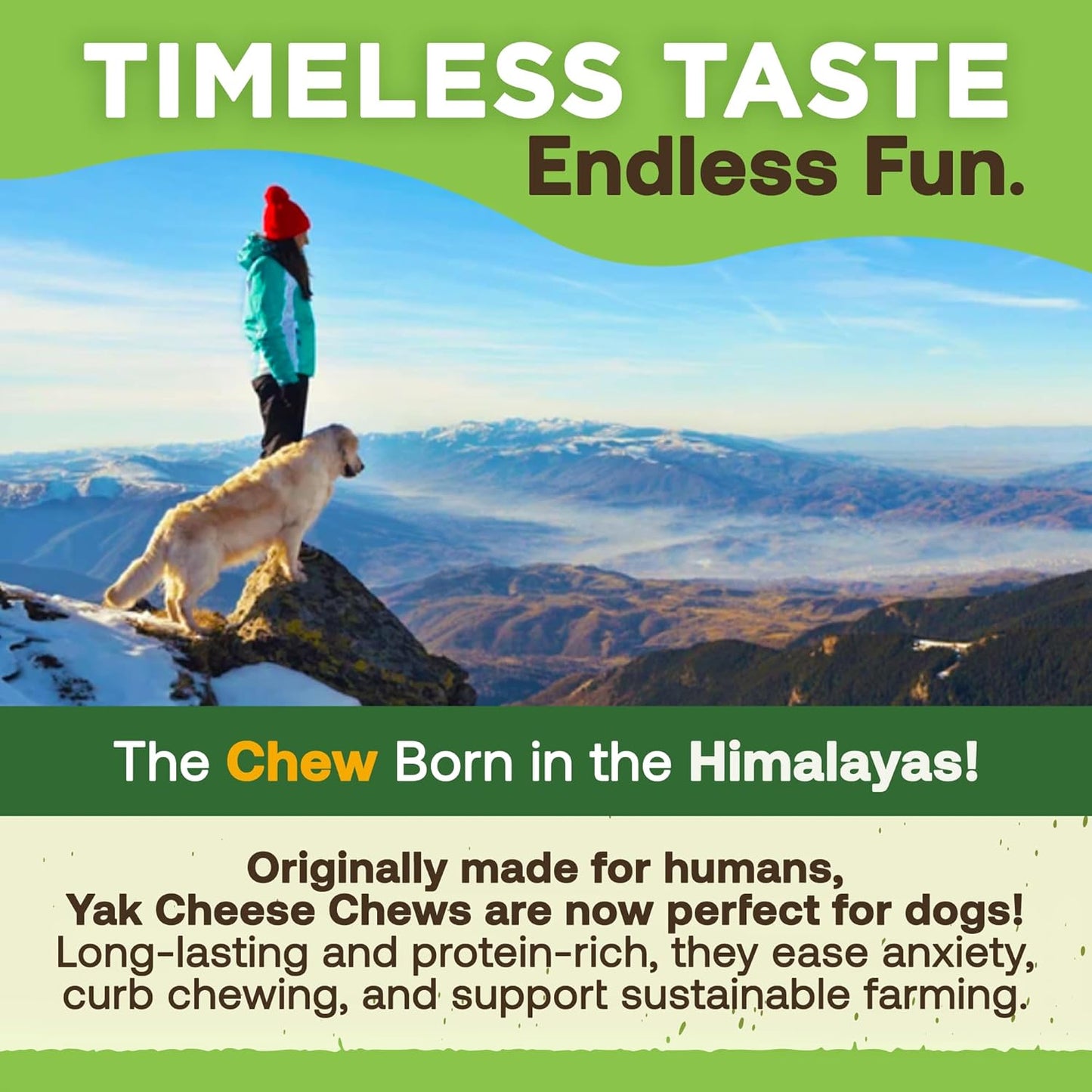 Gold Yak Chews for Medium Dogs