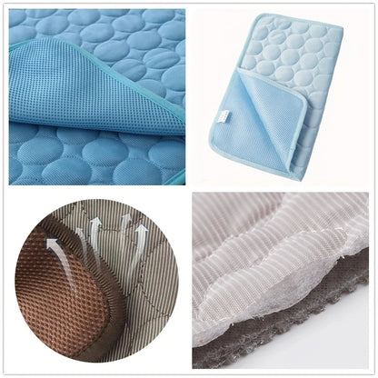 Dog Cooling Mat Summer Pet Cold Bed Extra Large For Small Big Dogs Pet Accessories Cat Durable Blanket Sofa Cat Ice Pad Blanket SURLYPETS Store