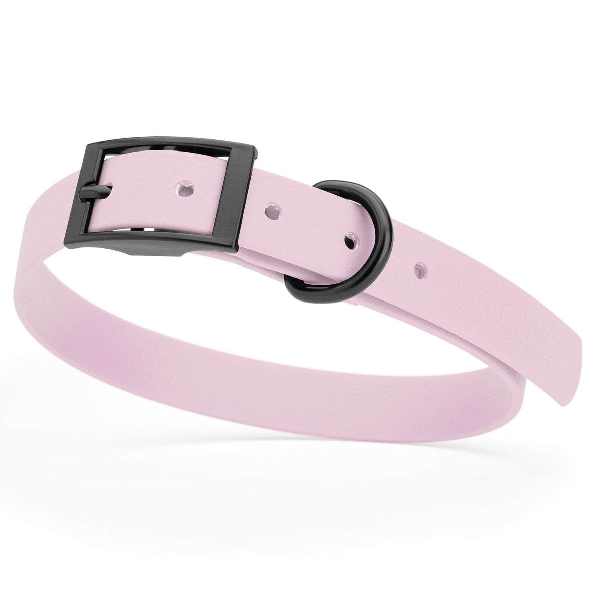 BioThane Waterproof Dog Collar - XS: L 12"-15" x W 5/8" - Black OR Brass Hardware