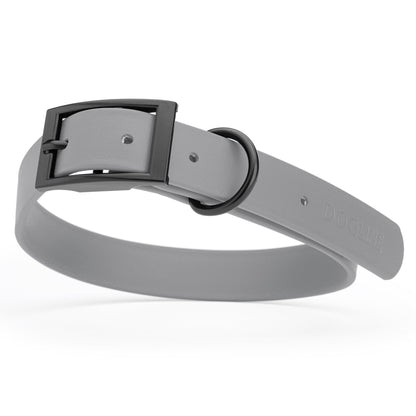 BioThane Waterproof Dog Collar - XS: L 9"-12" x W 1/2" - Black OR Brass Hardware