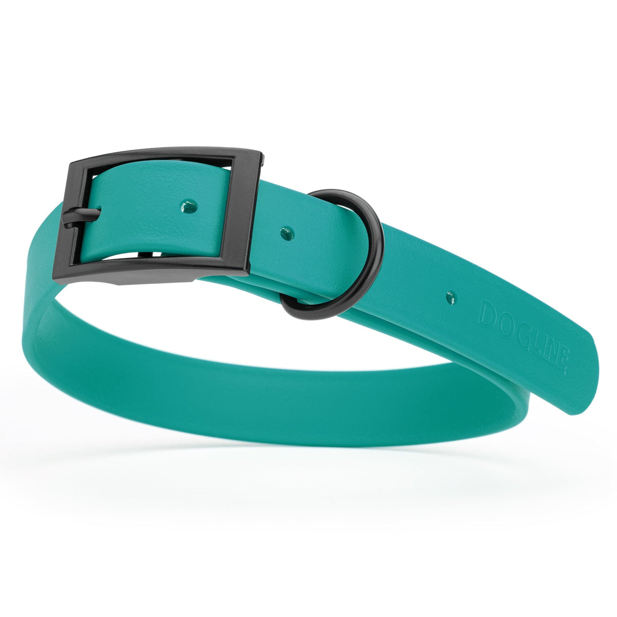 BioThane Waterproof Dog Collar - XS: L 9"-12" x W 1/2" - Black OR Brass Hardware