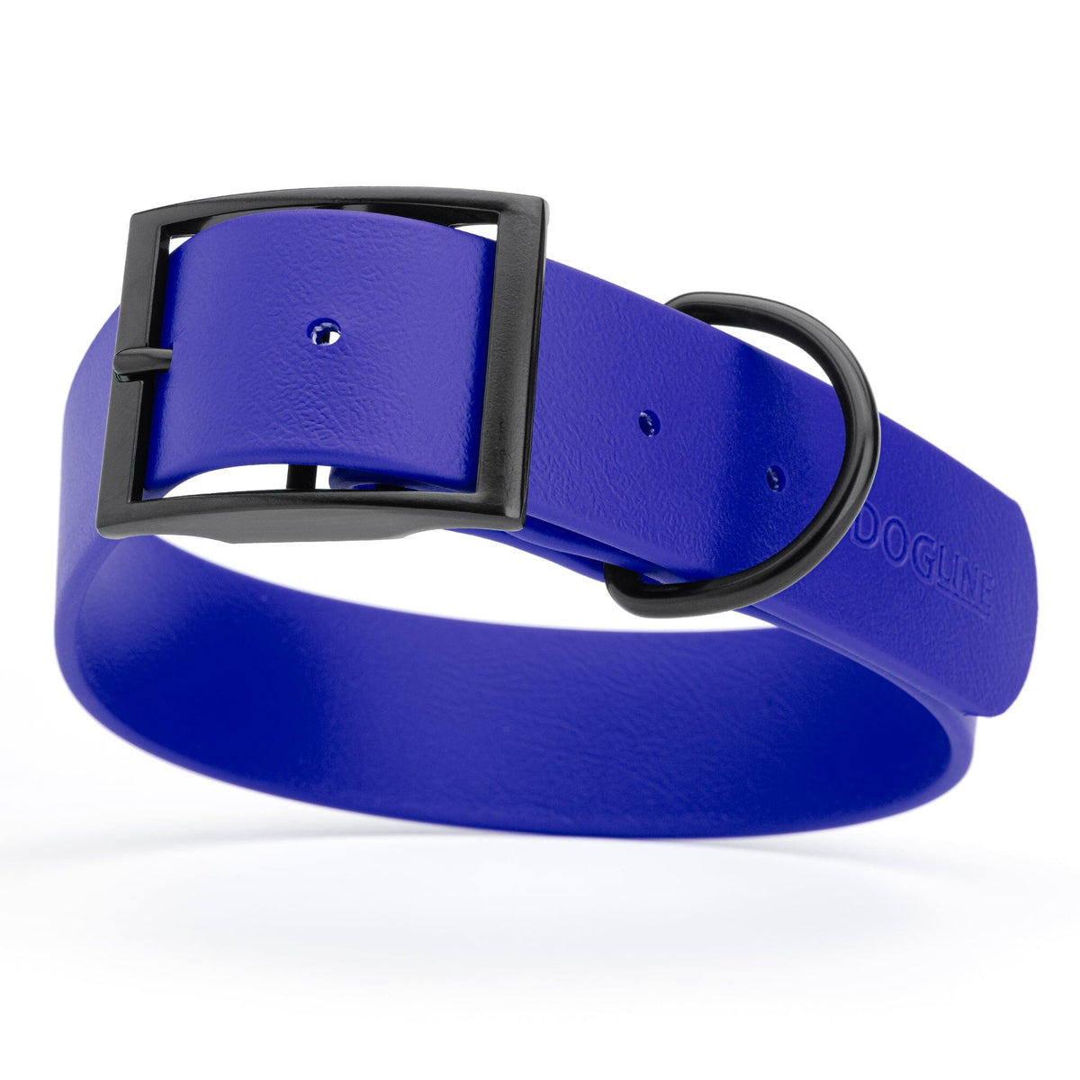 BioThane Waterproof Dog Collar - XS: L 12"-15" x W 5/8" - Black OR Brass Hardware
