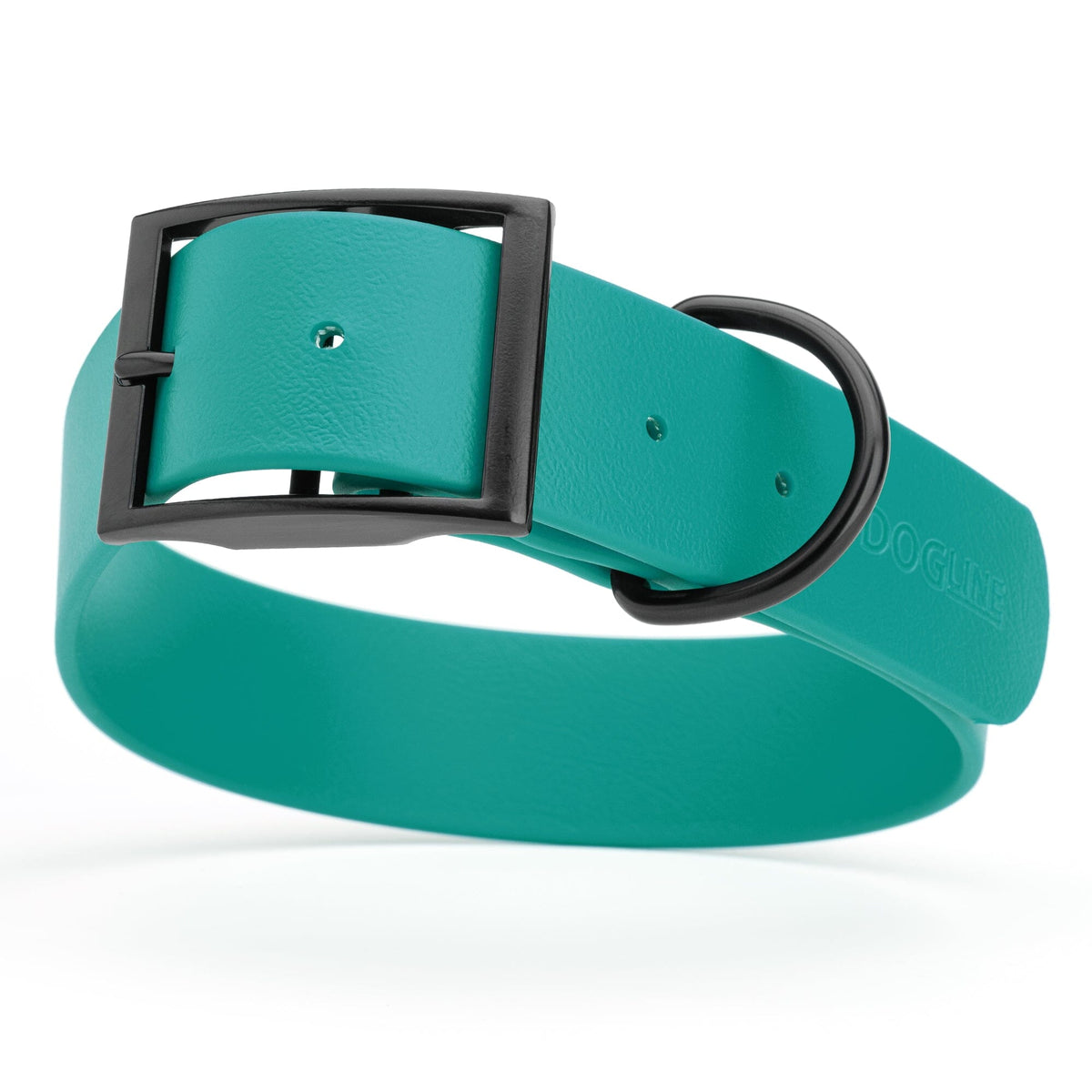 BioThane Waterproof Dog Collar - XS: L 12"-15" x W 5/8" - Black OR Brass Hardware