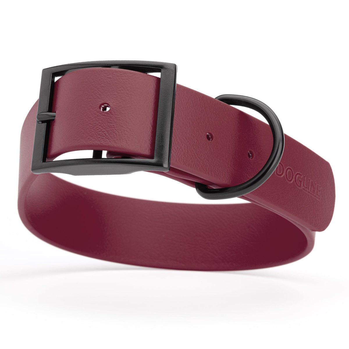 BioThane Waterproof Dog Collar - XS: L 12"-15" x W 5/8" - Black OR Brass Hardware