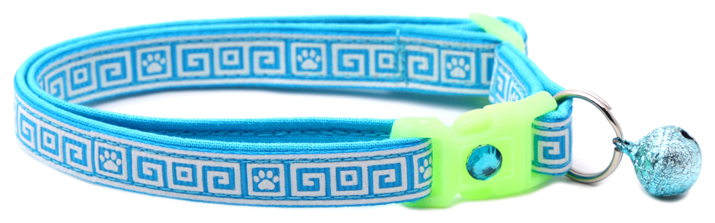 Greek Key Breakaway Cat Collar Pugs2Persians