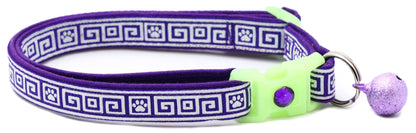 Greek Key Breakaway Cat Collar Pugs2Persians