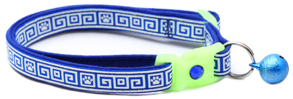Greek Key Breakaway Cat Collar Pugs2Persians