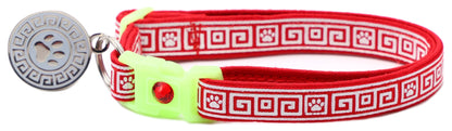 Greek Key Breakaway Cat Collar Pugs2Persians