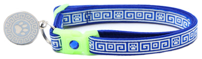 Greek Key Breakaway Cat Collar Pugs2Persians