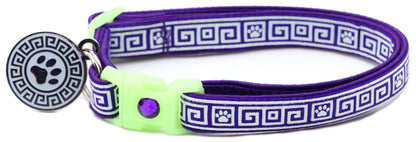 Greek Key Breakaway Cat Collar Pugs2Persians