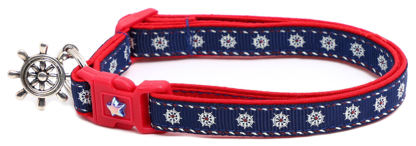 Ships Wheels Breakaway Cat Collar Pugs2Persians