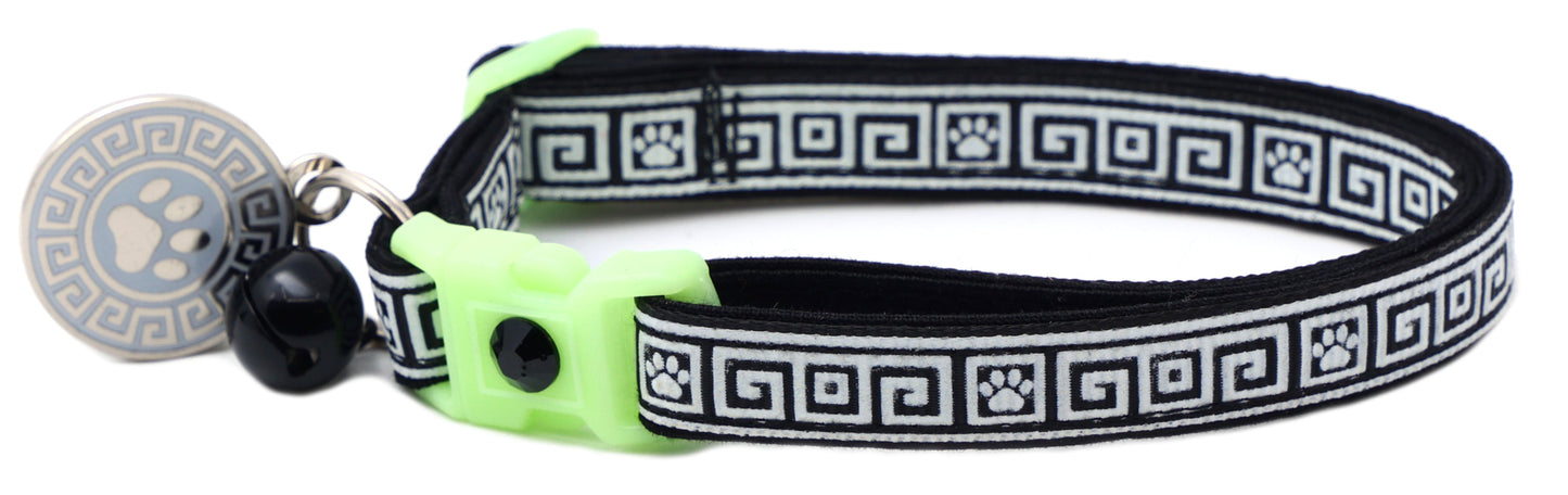 Greek Key Breakaway Cat Collar Pugs2Persians