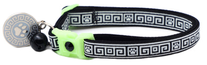 Greek Key Breakaway Cat Collar Pugs2Persians
