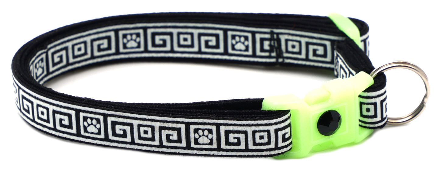 Greek Key Breakaway Cat Collar Pugs2Persians