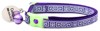 Greek Key Breakaway Cat Collar Pugs2Persians