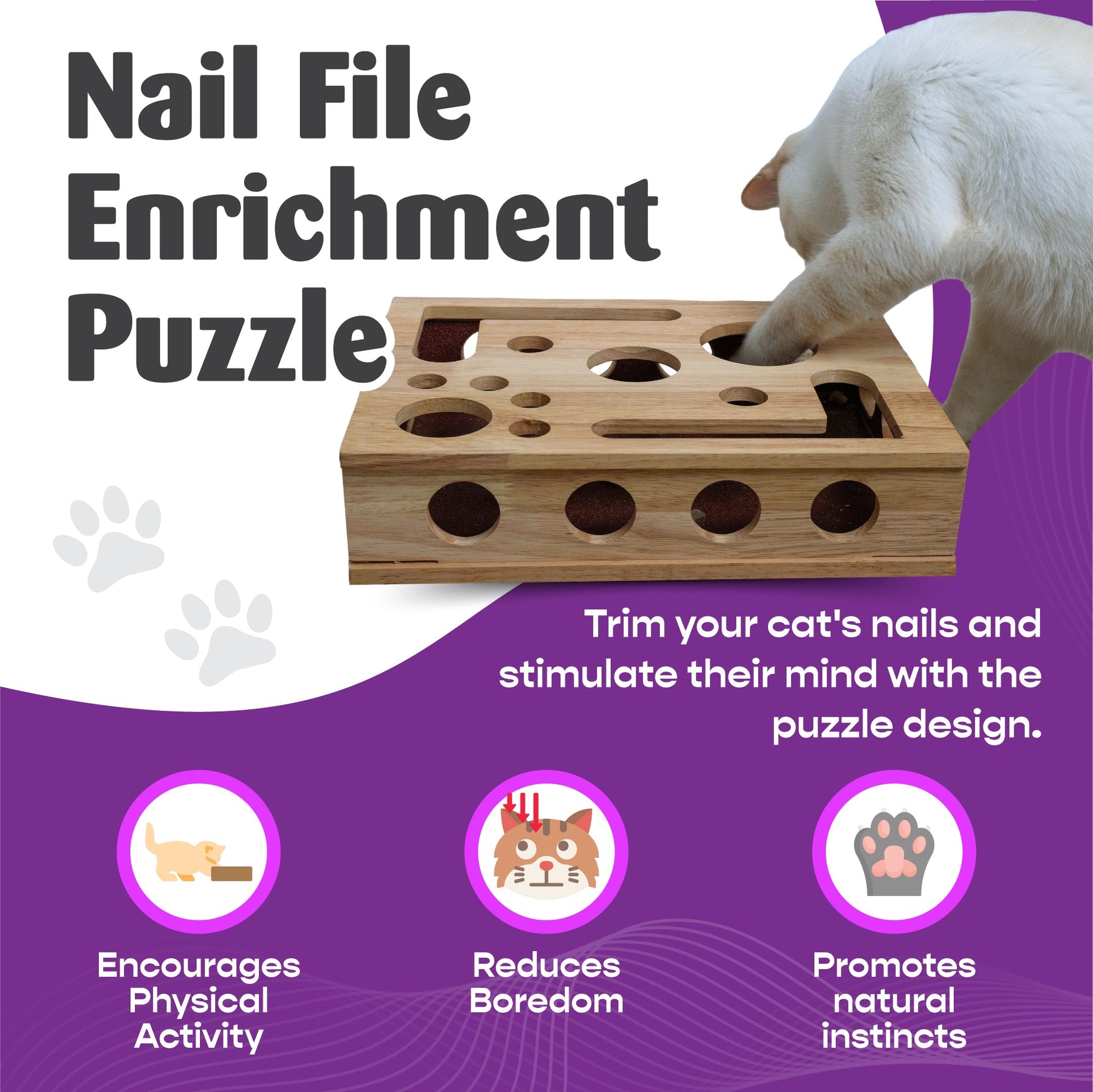 The Original Cat Nail File Enrichment Box