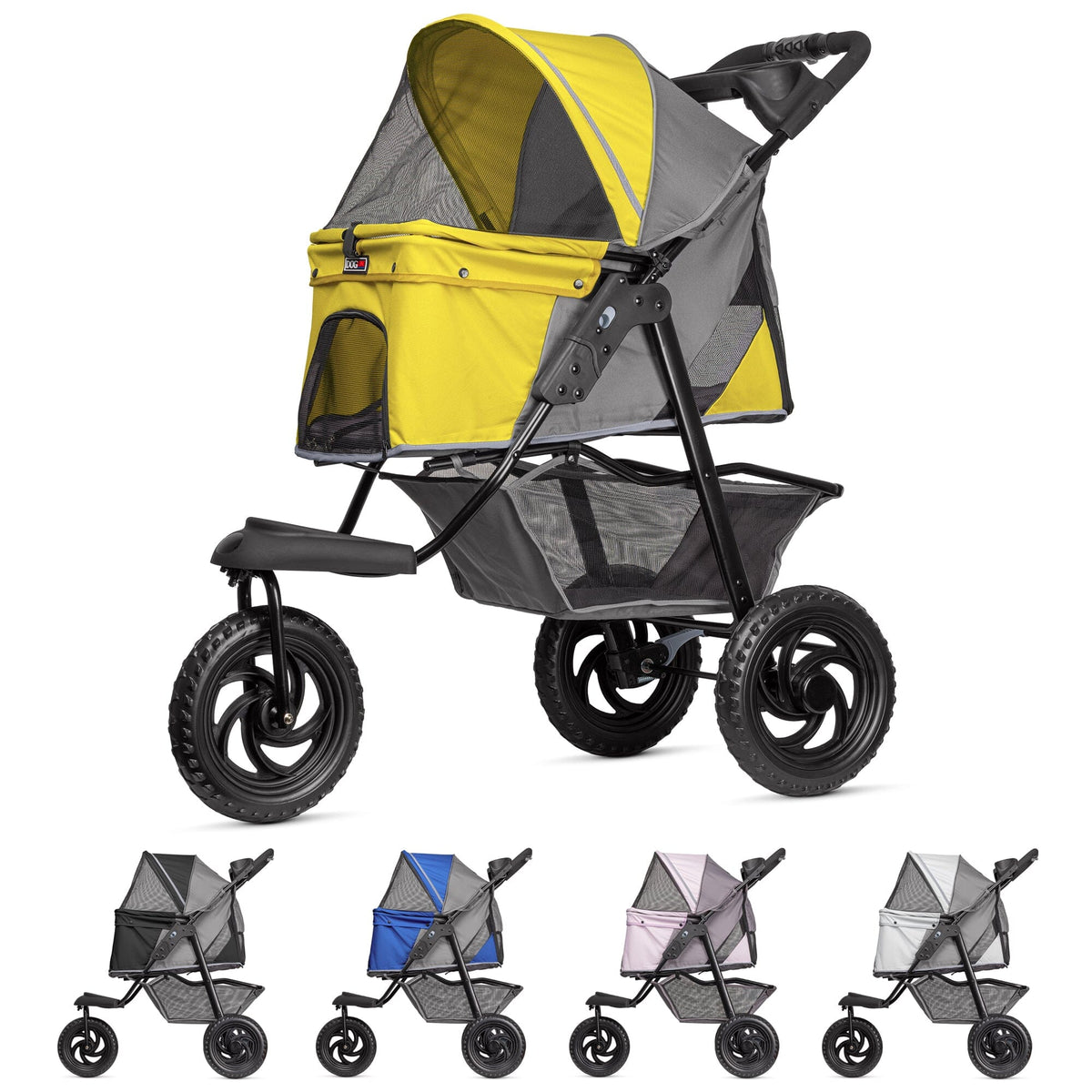 TrailRunner Pet Stroller with 12 inch Mixed Terrain Rubber Tires