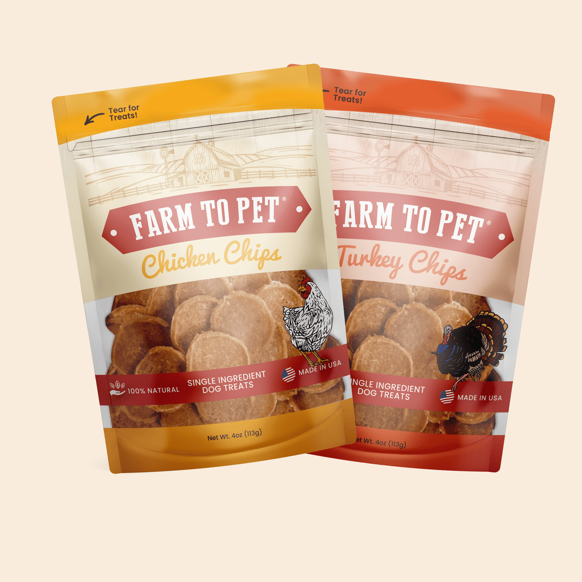 Turkey & Chicken Chip Dog Treat Duo