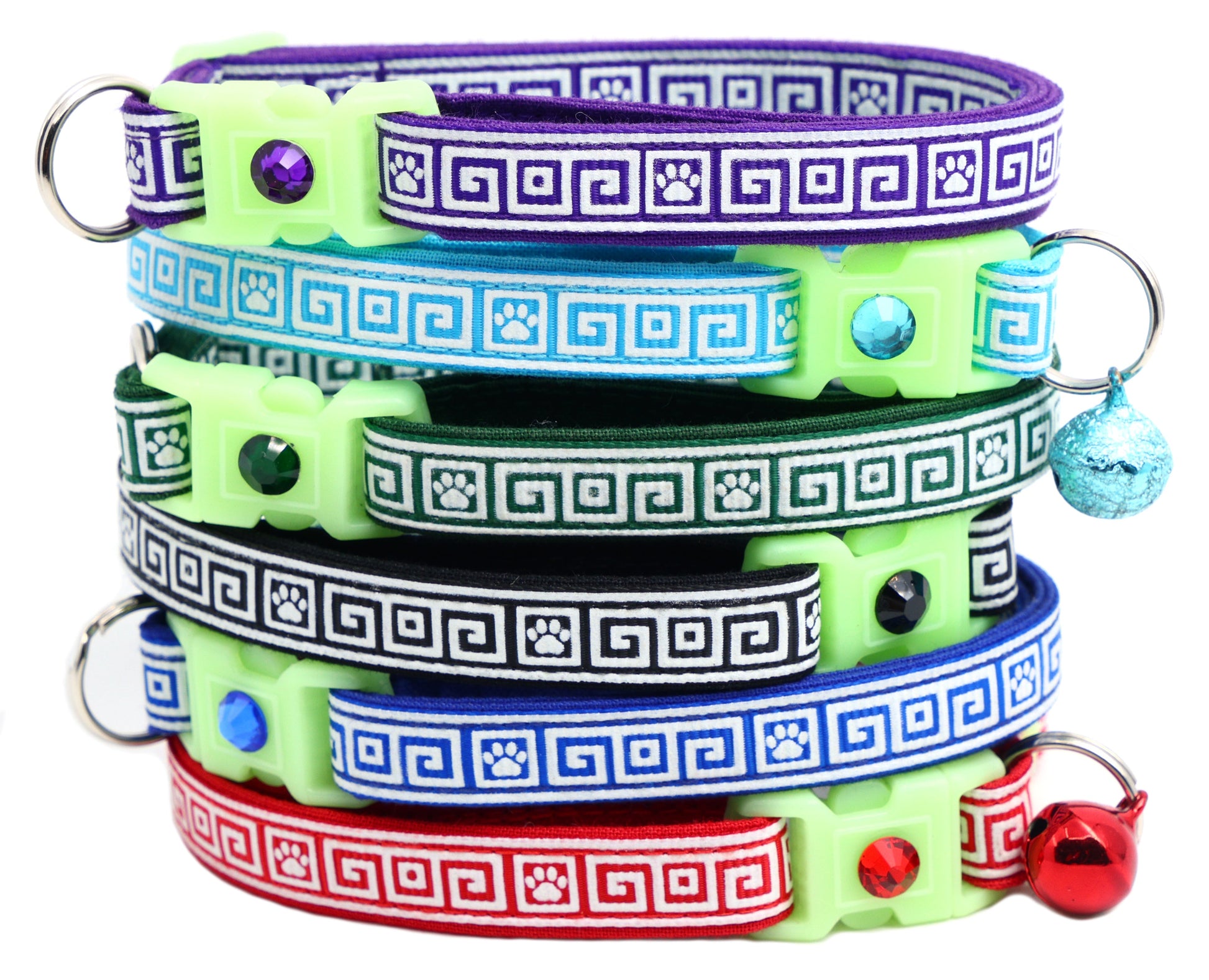 Greek Key Breakaway Cat Collar Pugs2Persians