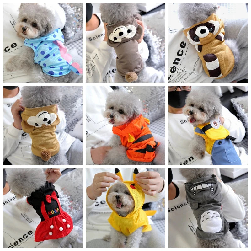 Cooling Dog Clothes Summer Cute Funny XS XXL Pet Costumes For Small Medium French Bulldog Terrier Chihuahua Yorkie Pug Cat Coat - My Pet Store