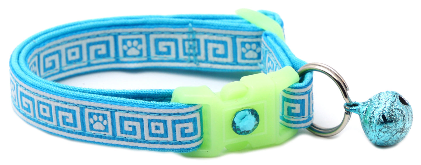 Greek Key Breakaway Cat Collar Pugs2Persians
