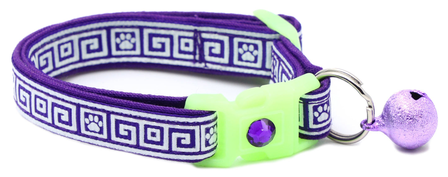 Greek Key Breakaway Cat Collar Pugs2Persians