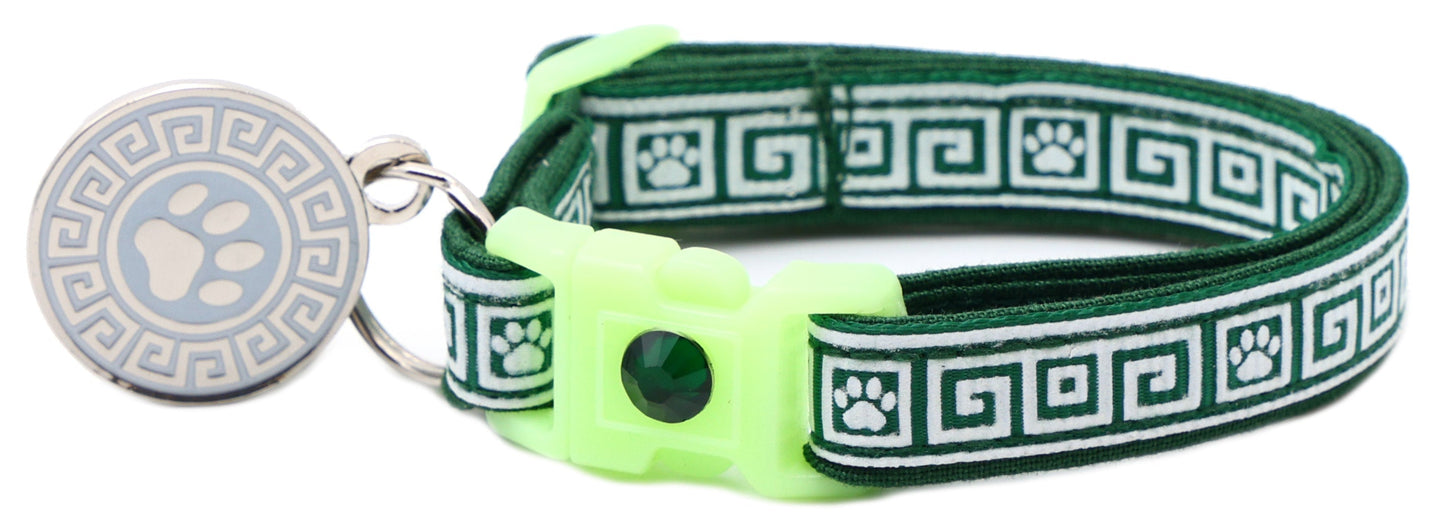 Greek Key Breakaway Cat Collar Pugs2Persians