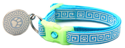 Greek Key Breakaway Cat Collar Pugs2Persians