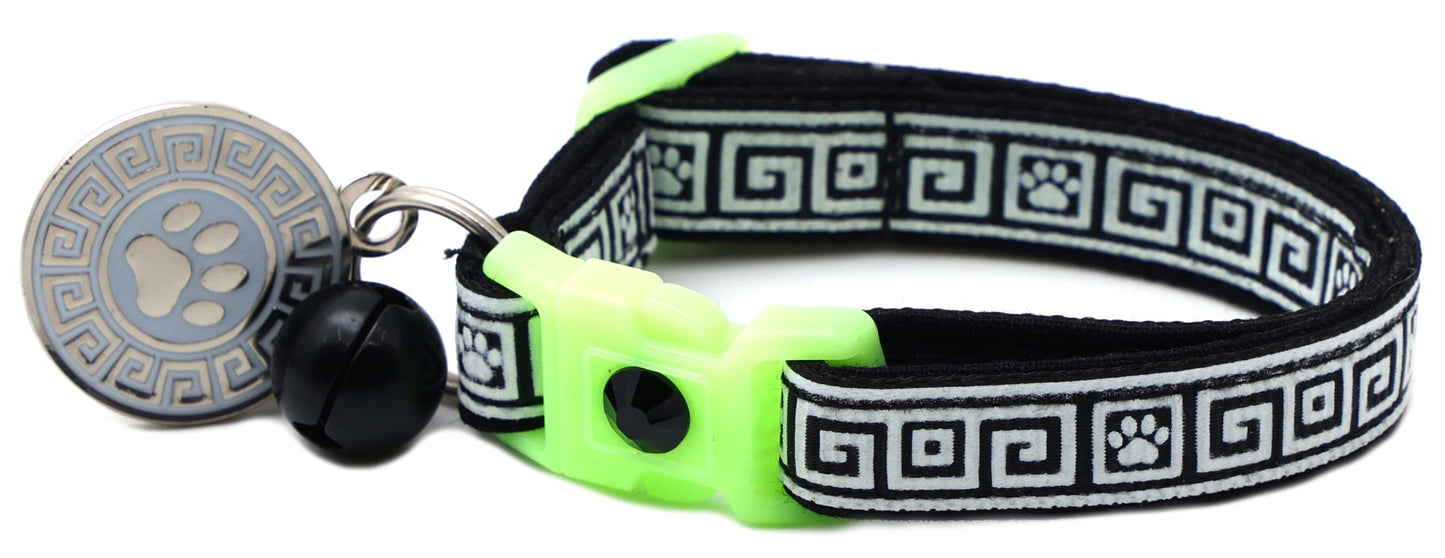 Greek Key Breakaway Cat Collar Pugs2Persians