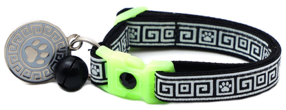 Greek Key Breakaway Cat Collar Pugs2Persians