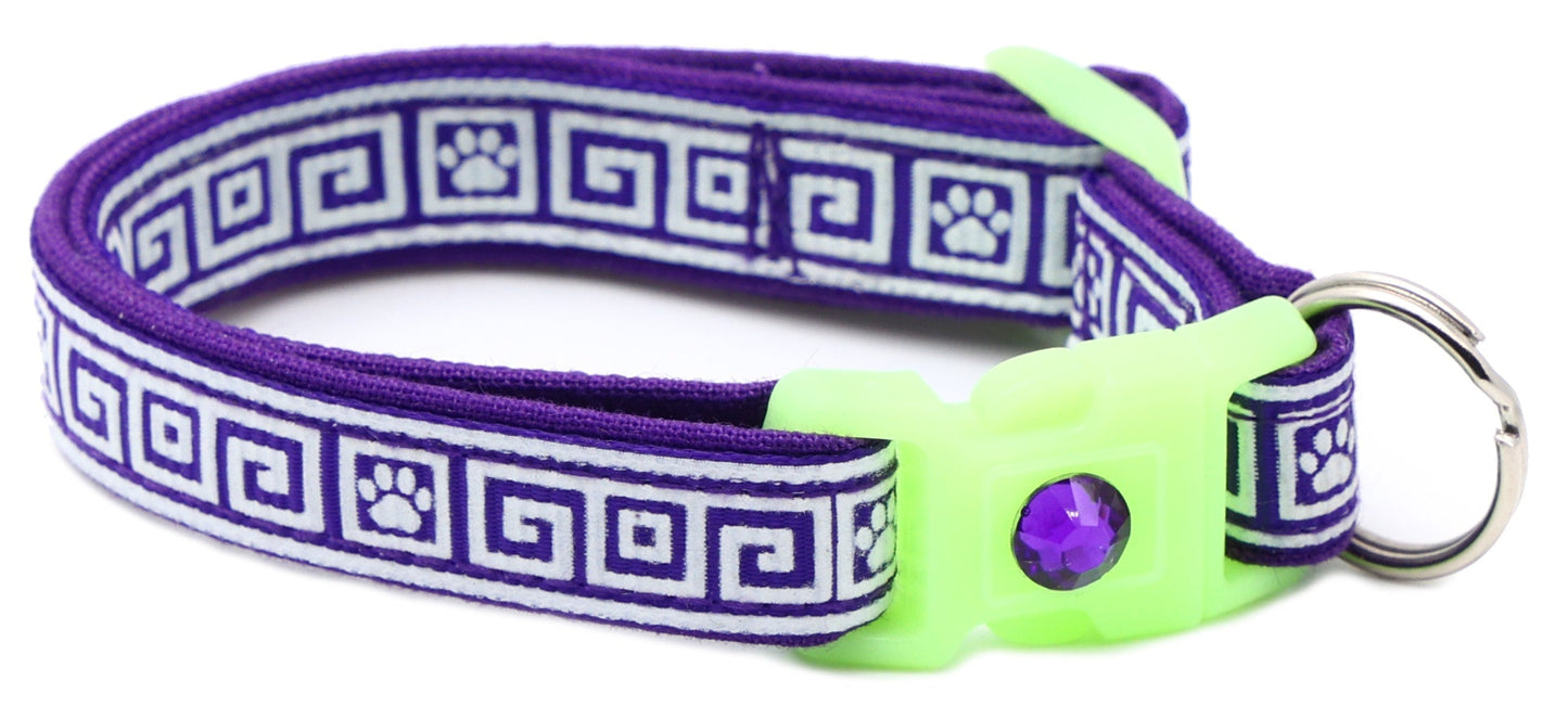 Greek Key Breakaway Cat Collar Pugs2Persians