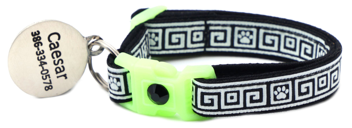 Greek Key Breakaway Cat Collar Pugs2Persians
